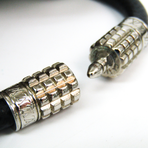 Louis Vuitton Taiga Brass Digit M6629 Leather,Metal Bangle Ardoise,Silver - Picture 4 of 6